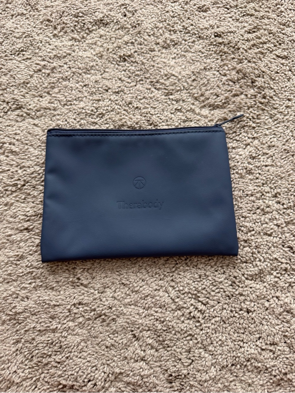 Therabody Navy Blue Zip Toiletry Pouch